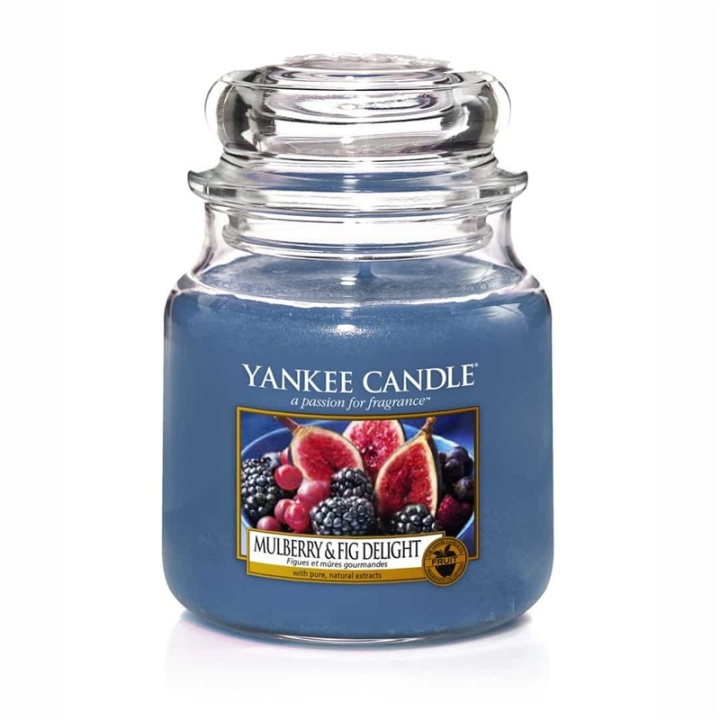 Yankee Candle Classic Medium Jar Mulberry & Fig Delight 411g i gruppen SKÖNHET & HÄLSA / Doft & Parfym / Övrig doft / Doftljus hos TP E-commerce Nordic AB (A13286)