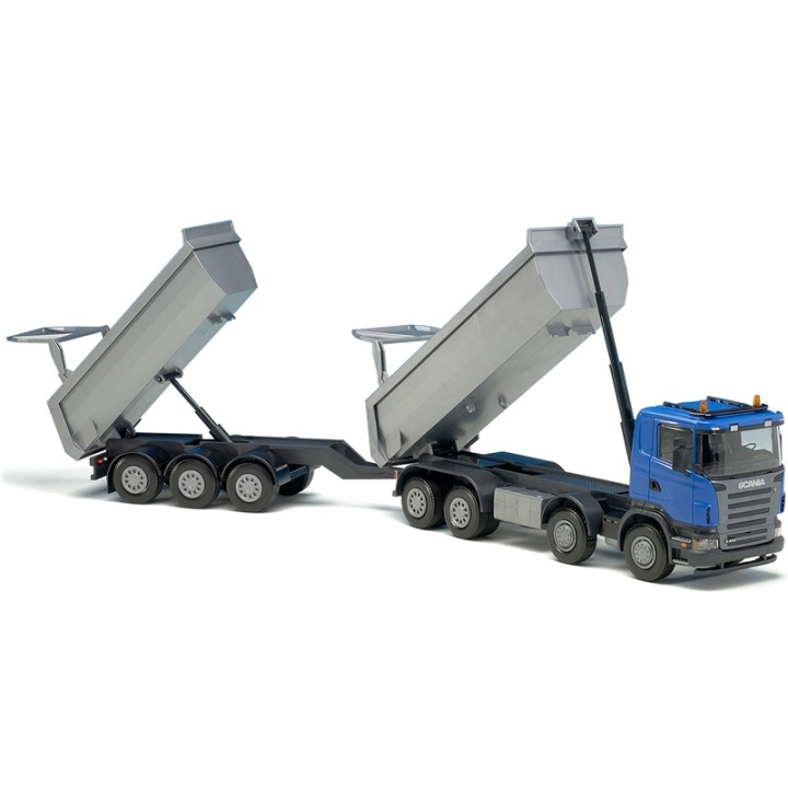 EMEK Scania Tipplastbil & Släp Blå i gruppen LEKSAKER, BARN- & BABYPRODUKTER / Leksaker / Leksaksbilar & andra fordon hos TP E-commerce Nordic AB (A13401)