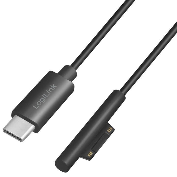 LogiLink USB-C USB 3.2 Gen 1 Laddkabel Microsoft Surface 60W 1,8 m i gruppen DATORER & KRINGUTRUSTNING / Datorkablar / USB-kablar / USB-C hos TP E-commerce Nordic AB (A13794)