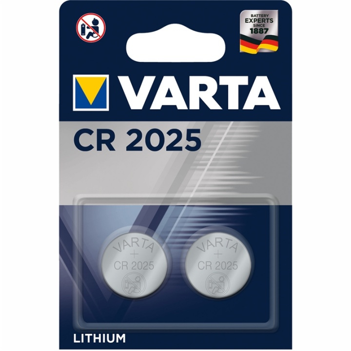 Varta CR2025 3V Lithium Knappcellsba i gruppen HEMELEKTRONIK / Batterier & Laddare / Batterier / Knappcell hos TP E-commerce Nordic AB (A13888)