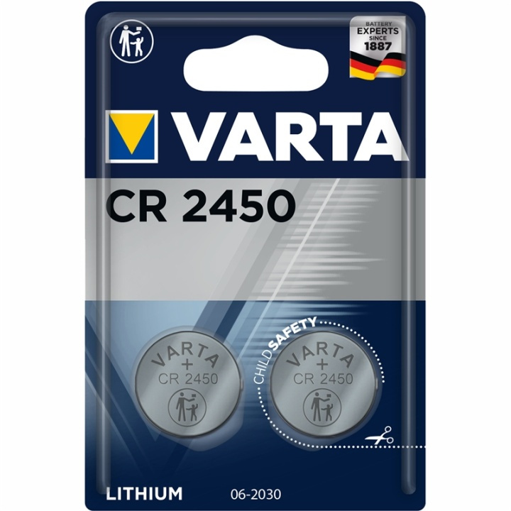 Varta CR2450 3V Lithium Knappcellsbatteri i gruppen HEMELEKTRONIK / Batterier & Laddare / Batterier / Knappcell hos TP E-commerce Nordic AB (A13893)