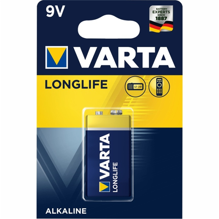 Varta Longlife 9V Batteri 1-pack i gruppen HEMELEKTRONIK / Batterier & Laddare / Batteriladdare hos TP E-commerce Nordic AB (A13897)