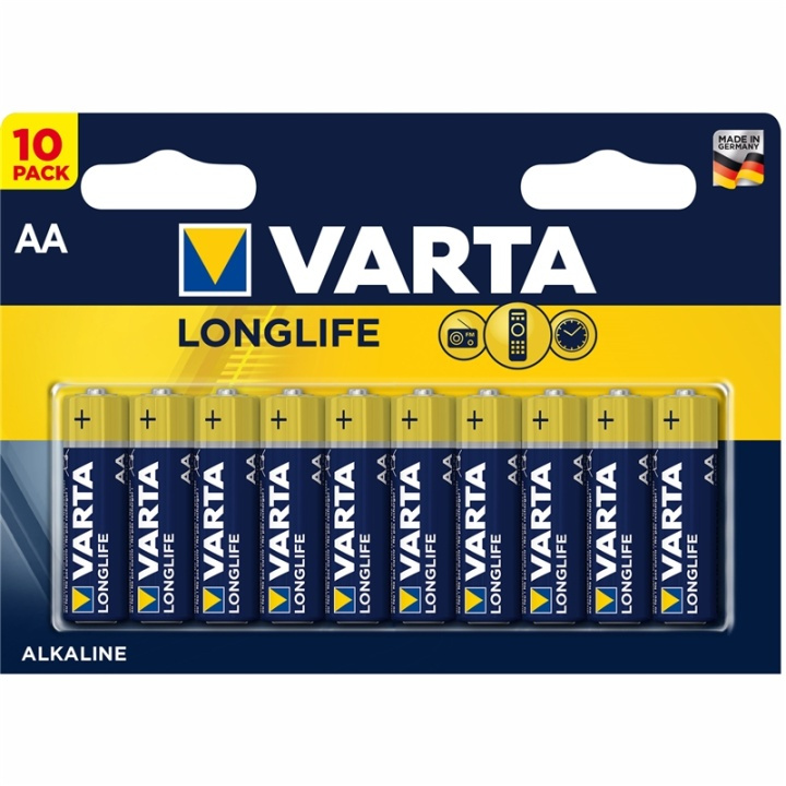 Varta Longlife AA / LR6 Batteri 10-p i gruppen HEMELEKTRONIK / Batterier & Laddare / Batterier / AA hos TP E-commerce Nordic AB (A13898)