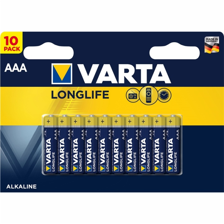 Varta Longlife AAA / LR03 Batteri 10 i gruppen HEMELEKTRONIK / Batterier & Laddare / Batterier / AAA hos TP E-commerce Nordic AB (A13901)