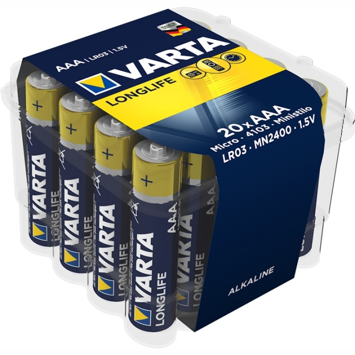 Varta Longlife AAA / LR03 Batteri 20-pack i gruppen HEMELEKTRONIK / Batterier & Laddare / Batterier / AAA hos TP E-commerce Nordic AB (A13902)