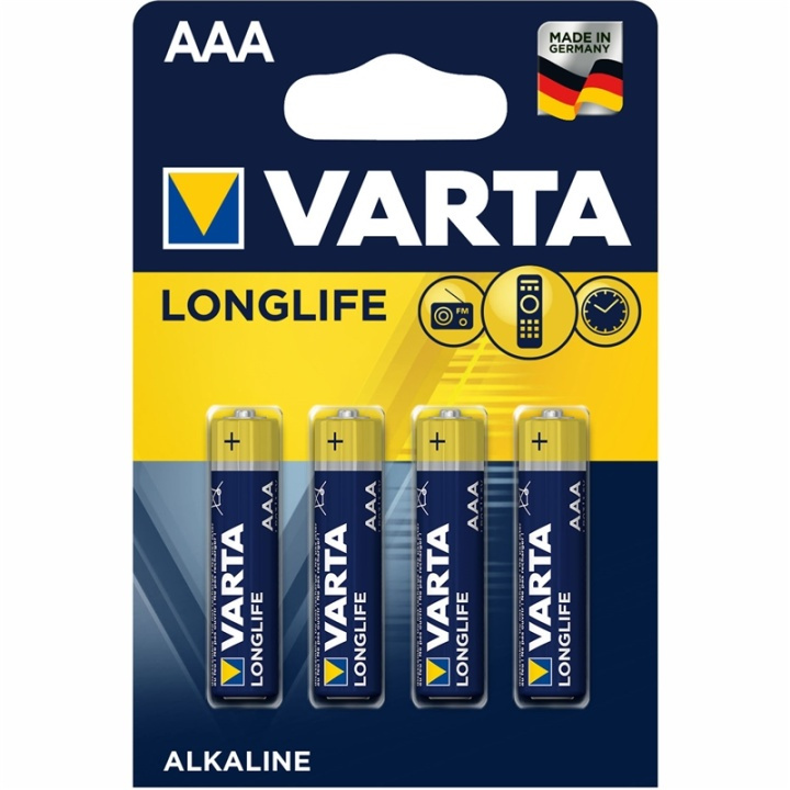 Varta Longlife AAA / LR03 Batteri 4- i gruppen HEMELEKTRONIK / Batterier & Laddare / Batterier / AAA hos TP E-commerce Nordic AB (A13903)