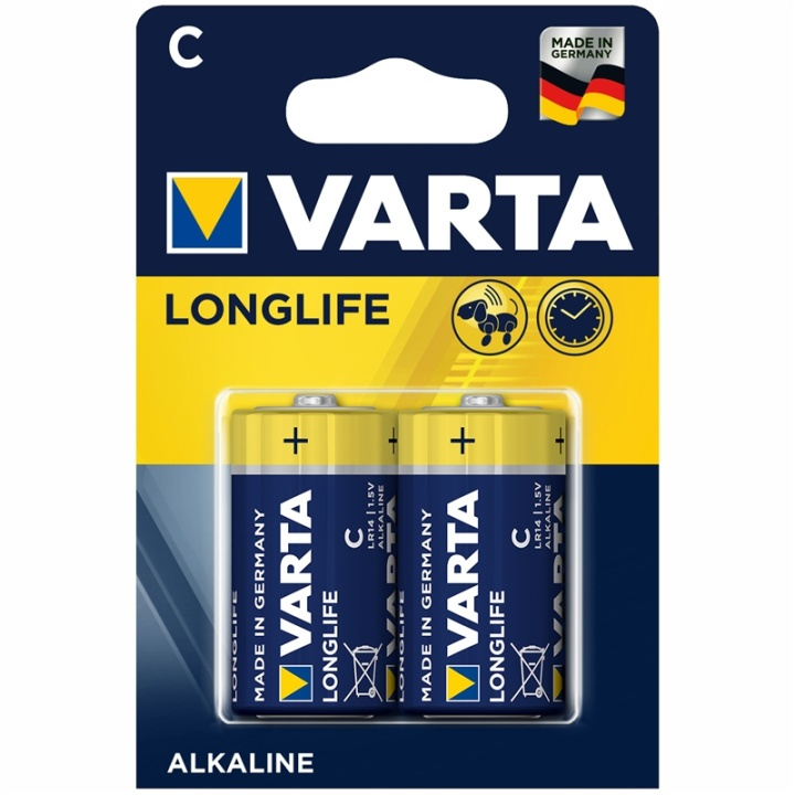 Varta Longlife C / LR14 Batteri 2-pack i gruppen HEMELEKTRONIK / Batterier & Laddare / Batterier / Övriga hos TP E-commerce Nordic AB (A13904)