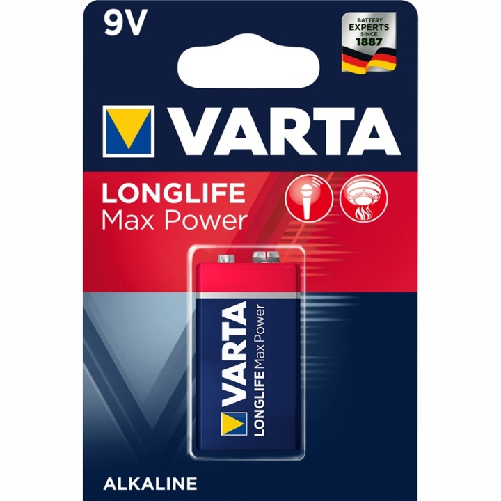Varta Longlife Max Power 9V Batteri i gruppen HEMELEKTRONIK / Batterier & Laddare / Batterier / 9V hos TP E-commerce Nordic AB (A13906)