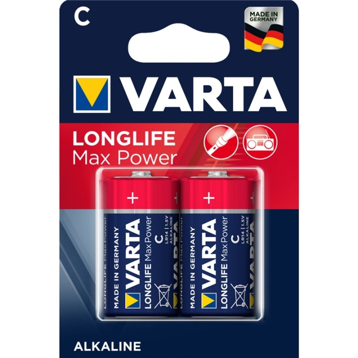 Varta Longlife Max Power C / LR14 Batteri 2-pack i gruppen HEMELEKTRONIK / Batterier & Laddare / Batterier / Övriga hos TP E-commerce Nordic AB (A13909)