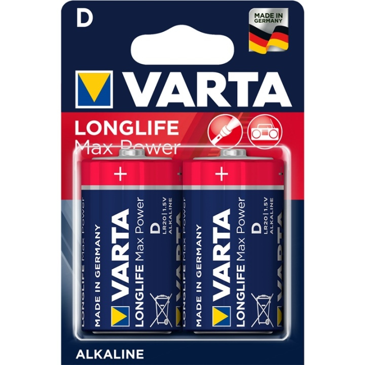 Varta Longlife Max Power D / LR20 Ba i gruppen HEMELEKTRONIK / Batterier & Laddare / Batterier / Övriga hos TP E-commerce Nordic AB (A13910)