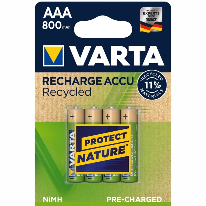 Varta Recycle Laddningsbart batteri i gruppen HEMELEKTRONIK / Batterier & Laddare / Laddningsbara batterier / AAA hos TP E-commerce Nordic AB (A13911)