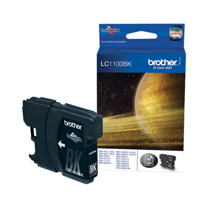 Brother LC-1100BK Black Ink Cartridge bläckpatroner 1 styck Original Svart i gruppen DATORER & KRINGUTRUSTNING / Skrivare & Tillbehör / Bläck & Toner / Bläckpatroner / Brother hos TP E-commerce Nordic AB (A13958)