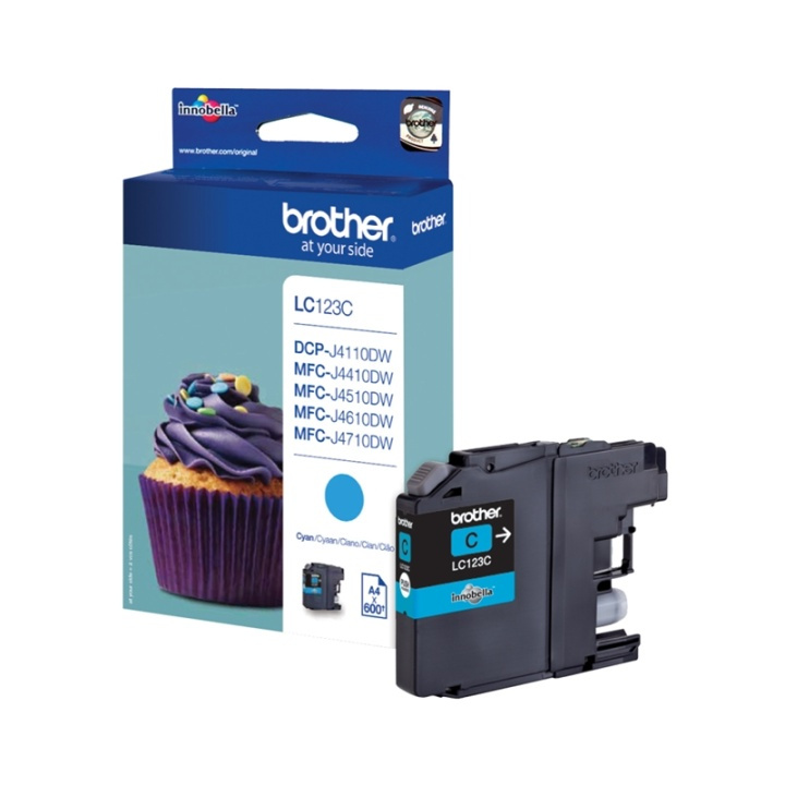 Brother LC-123C bläckpatroner 1 styck Original Hög (XL) avkastning Cyan i gruppen DATORER & KRINGUTRUSTNING / Skrivare & Tillbehör / Bläck & Toner / Bläckpatroner / Brother hos TP E-commerce Nordic AB (A13970)