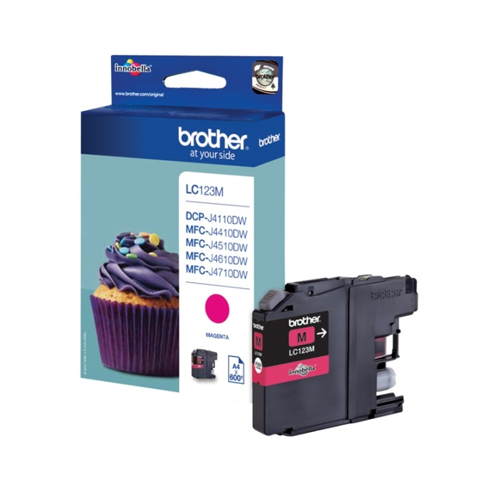 Brother LC-123M bläckpatroner 1 styck Original Hög (XL) avkastning Magenta i gruppen DATORER & KRINGUTRUSTNING / Skrivare & Tillbehör / Bläck & Toner / Bläckpatroner / Brother hos TP E-commerce Nordic AB (A13971)