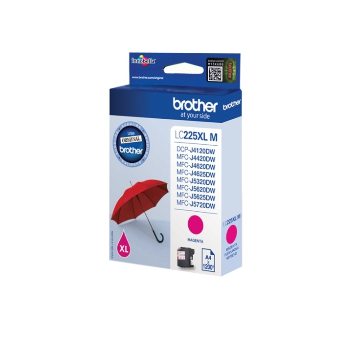 Brother LC-225XLM bläckpatroner 1 styck Original Magenta i gruppen DATORER & KRINGUTRUSTNING / Skrivare & Tillbehör / Bläck & Toner / Bläckpatroner / Brother hos TP E-commerce Nordic AB (A13998)