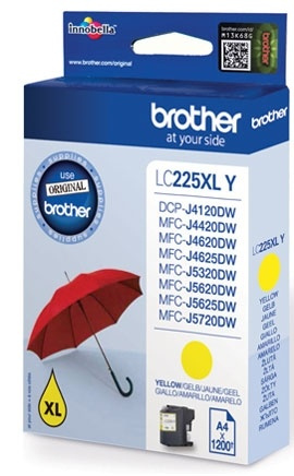 Brother LC-225XLY bläckpatroner 1 styck Original Gul i gruppen DATORER & KRINGUTRUSTNING / Skrivare & Tillbehör / Bläck & Toner / Bläckpatroner / Brother hos TP E-commerce Nordic AB (A13999)