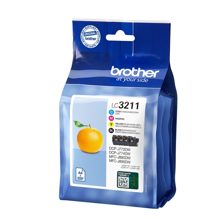 Brother LC-3211VAL bläckpatroner Original Standardavkastning Svart, Cyan, Magent i gruppen DATORER & KRINGUTRUSTNING / Skrivare & Tillbehör / Bläck & Toner / Bläckpatroner / Brother hos TP E-commerce Nordic AB (A14006)