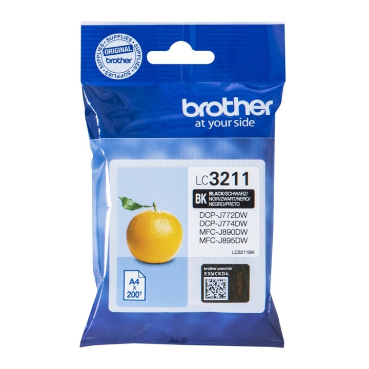 Brother LC-3211BK bläckpatroner Original Standardavkastning Svart i gruppen DATORER & KRINGUTRUSTNING / Skrivare & Tillbehör / Bläck & Toner / Bläckpatroner / Brother hos TP E-commerce Nordic AB (A14007)