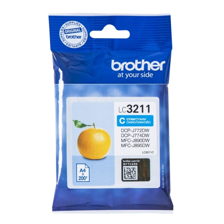 Brother LC-3211C bläckpatroner Original Standardavkastning Cyan i gruppen DATORER & KRINGUTRUSTNING / Skrivare & Tillbehör / Bläck & Toner / Bläckpatroner / Brother hos TP E-commerce Nordic AB (A14008)