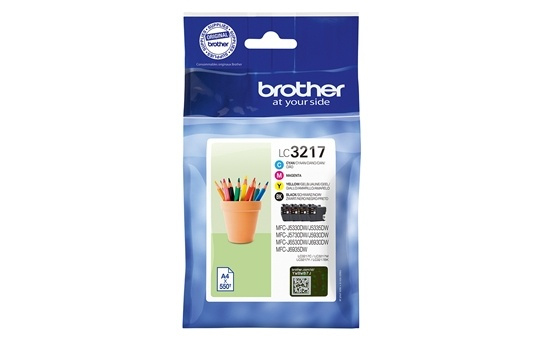 Brother LC-3217 bläckpatroner Original Svart, Cyan, Magenta, Gul i gruppen DATORER & KRINGUTRUSTNING / Skrivare & Tillbehör / Bläck & Toner / Bläckpatroner / Brother hos TP E-commerce Nordic AB (A14016)