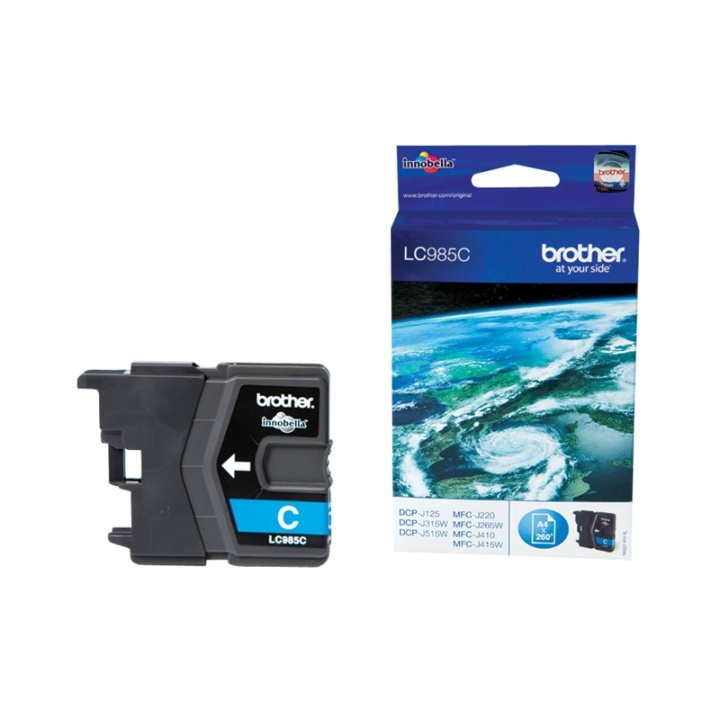 Brother LC985C bläckpatroner 1 styck Original Cyan i gruppen DATORER & KRINGUTRUSTNING / Skrivare & Tillbehör / Bläck & Toner / Bläckpatroner / Brother hos TP E-commerce Nordic AB (A14045)