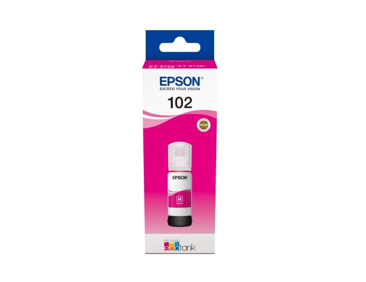 Epson 102 EcoTank Magenta ink bottle i gruppen DATORER & KRINGUTRUSTNING / Skrivare & Tillbehör / Bläck & Toner / Bläckpatroner / Epson hos TP E-commerce Nordic AB (A14055)