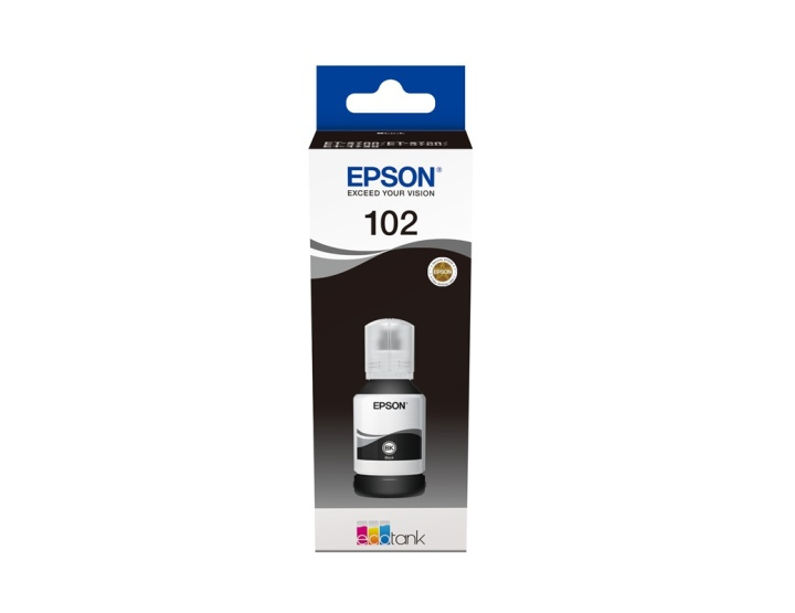 Epson 102 EcoTank Pigment Black ink bottle i gruppen DATORER & KRINGUTRUSTNING / Skrivare & Tillbehör / Bläck & Toner / Bläckpatroner / Epson hos TP E-commerce Nordic AB (A14056)