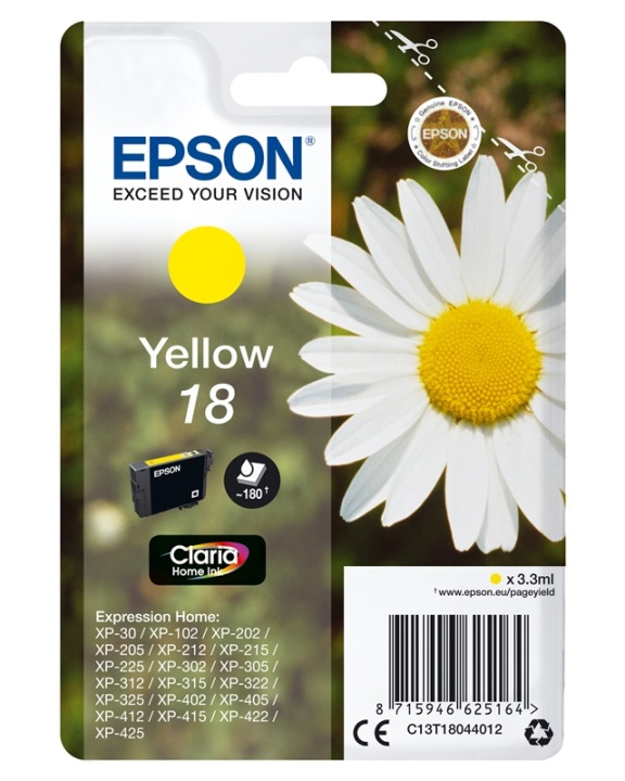 Epson Daisy Enpack gul 18 Claria Home-bläck i gruppen DATORER & KRINGUTRUSTNING / Skrivare & Tillbehör / Bläck & Toner / Bläckpatroner / Epson hos TP E-commerce Nordic AB (A14063)