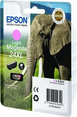 Epson Elephant Singlepack Light Magenta 24XL Claria Photo HD Ink i gruppen DATORER & KRINGUTRUSTNING / Skrivare & Tillbehör / Bläck & Toner / Bläckpatroner / Epson hos TP E-commerce Nordic AB (A14073)