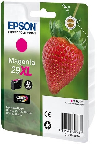 Epson Strawberry 29XL M bläckpatroner 1 styck Original Hög (XL) avkastning Magen i gruppen DATORER & KRINGUTRUSTNING / Skrivare & Tillbehör / Bläck & Toner / Bläckpatroner / Epson hos TP E-commerce Nordic AB (A14090)
