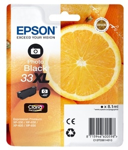 Epson Oranges C13T33614010 bläckpatroner 1 styck Original Fotosvart i gruppen DATORER & KRINGUTRUSTNING / Skrivare & Tillbehör / Bläck & Toner / Bläckpatroner / Epson hos TP E-commerce Nordic AB (A14100)