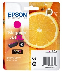 Epson Oranges C13T33634010 bläckpatroner 1 styck Original Magenta i gruppen DATORER & KRINGUTRUSTNING / Skrivare & Tillbehör / Bläck & Toner / Bläckpatroner / Epson hos TP E-commerce Nordic AB (A14102)
