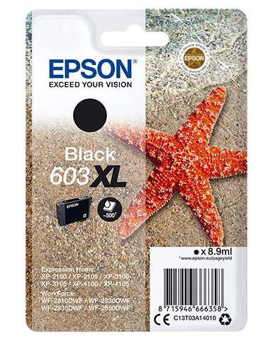 Epson Singlepack Black 603XL Ink i gruppen DATORER & KRINGUTRUSTNING / Skrivare & Tillbehör / Bläck & Toner / Bläckpatroner / Epson hos TP E-commerce Nordic AB (A14128)
