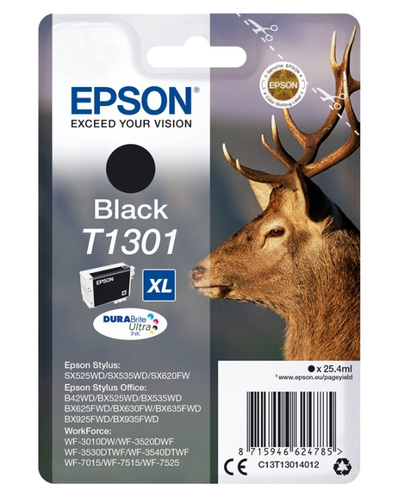 Epson Stag Enpack svart T1301 DURABrite Ultra-bläck i gruppen DATORER & KRINGUTRUSTNING / Skrivare & Tillbehör / Bläck & Toner / Bläckpatroner / Epson hos TP E-commerce Nordic AB (A14138)