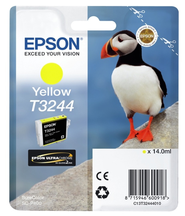 Epson T3244 Yellow i gruppen DATORER & KRINGUTRUSTNING / Skrivare & Tillbehör / Bläck & Toner / Bläckpatroner / Epson hos TP E-commerce Nordic AB (A14145)