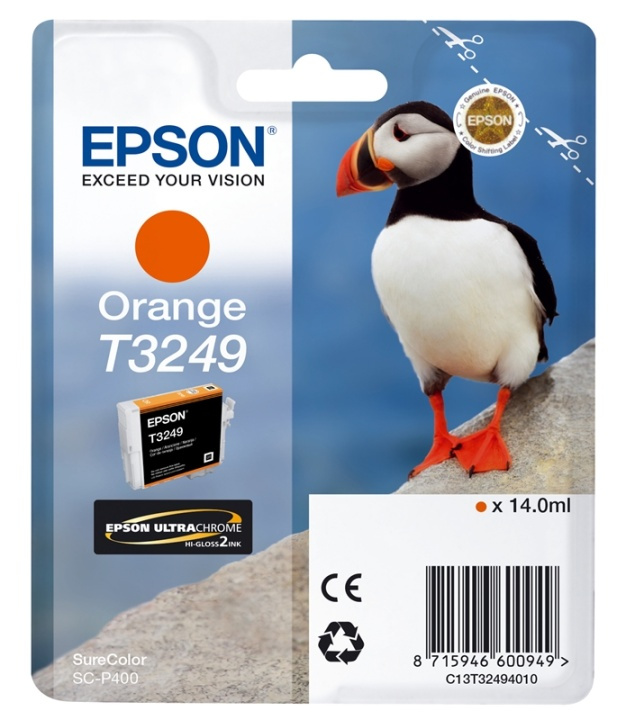 Epson T3249 Orange i gruppen DATORER & KRINGUTRUSTNING / Skrivare & Tillbehör / Bläck & Toner / Bläckpatroner / Epson hos TP E-commerce Nordic AB (A14147)