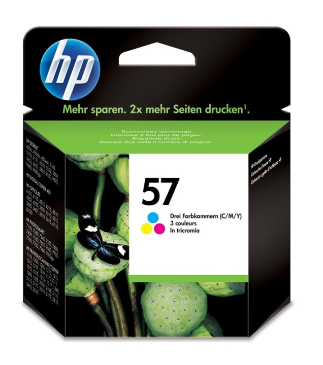 HP 57 CMY bläckpatroner 1 styck Original Cyan, Magenta, Gul i gruppen DATORER & KRINGUTRUSTNING / Skrivare & Tillbehör / Bläck & Toner / Bläckpatroner / HP hos TP E-commerce Nordic AB (A14175)