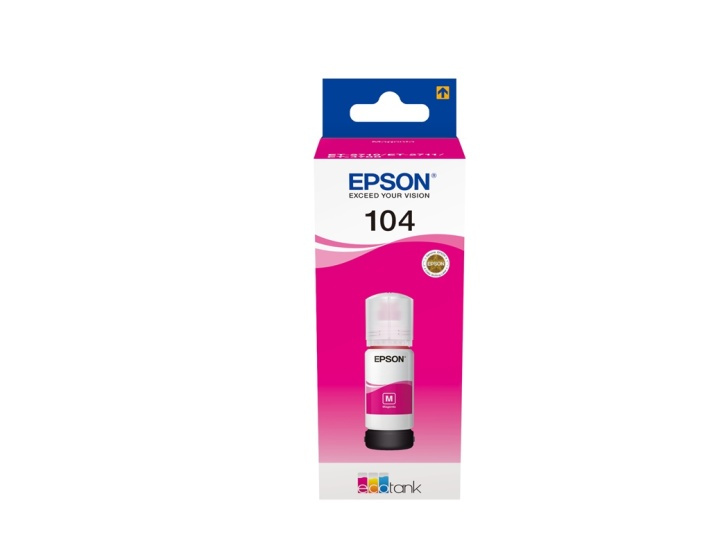 Epson 104 EcoTank Magenta ink bottle i gruppen DATORER & KRINGUTRUSTNING / Skrivare & Tillbehör / Bläck & Toner / Bläckpatroner / Epson hos TP E-commerce Nordic AB (A14247)