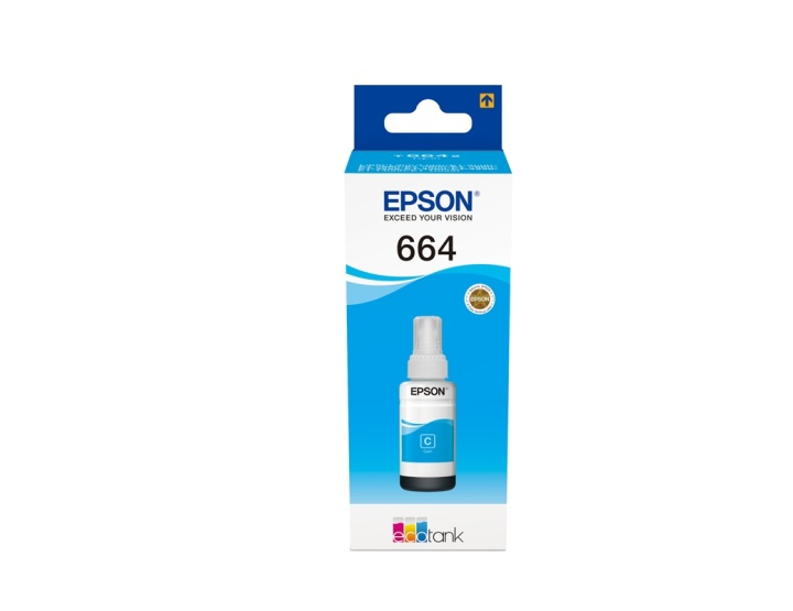 Epson 664 Ecotank Cyan ink bottle (70ml) i gruppen DATORER & KRINGUTRUSTNING / Skrivare & Tillbehör / Bläck & Toner / Bläckpatroner / Epson hos TP E-commerce Nordic AB (A14250)