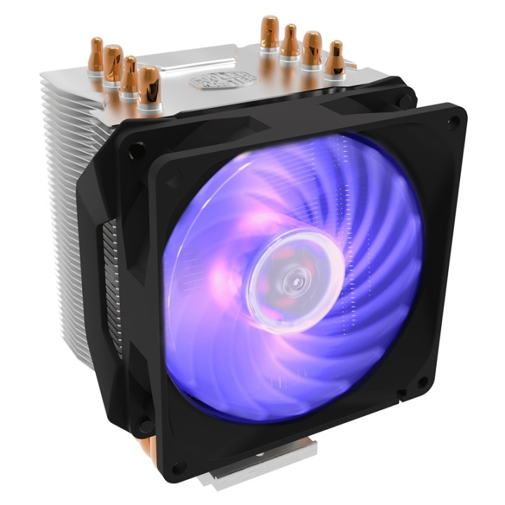 Cooler Master Hyper H410R RGB Processor Kylare 9,2 cm Svart, Silver i gruppen DATORER & KRINGUTRUSTNING / Datorkomponenter / Kylning / Processorkylare hos TP E-commerce Nordic AB (A14360)