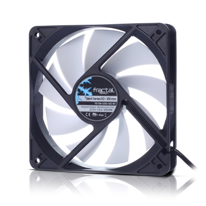 Produktfoto för Fractal Design Silent Series R3 - Lådfläkt - 120 mm - svart, vit