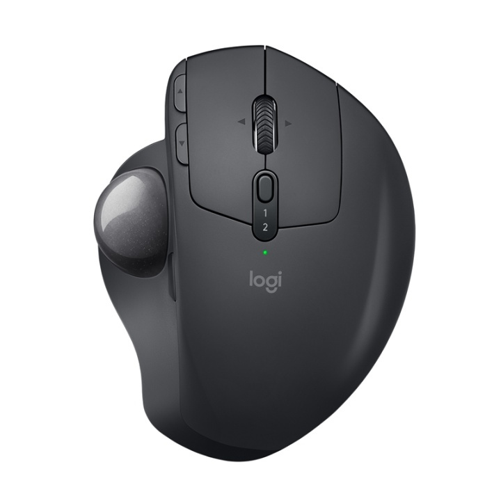 Logitech MX Ergo datormöss högerhand Trådlös RF + Bluetooth Styrkula 440 DPI i gruppen DATORER & KRINGUTRUSTNING / Möss & Tangentbord / Möss / Trådlösa hos TP E-commerce Nordic AB (A14460)