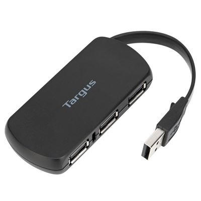 Targus ACH114EU gränssnittshubbar USB 2.0 480 Mbit/s Svart i gruppen DATORER & KRINGUTRUSTNING / Datortillbehör / USB-hubbar hos TP E-commerce Nordic AB (A14779)