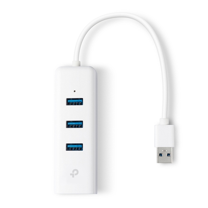 TP-LINK UE330 USB 3.2 Gen 1 (3.1 Gen 1) Type-A 1000 Mbit/s Vit i gruppen DATORER & KRINGUTRUSTNING / Datortillbehör / USB-hubbar hos TP E-commerce Nordic AB (A14782)