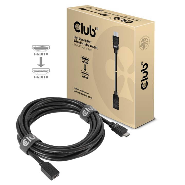 CLUB3D CAC-1325 HDMI-kabel 5 m HDMI Typ A (standard) Svart i gruppen HEMELEKTRONIK / Kablar & Adaptrar / HDMI / Kablar hos TP E-commerce Nordic AB (A14792)