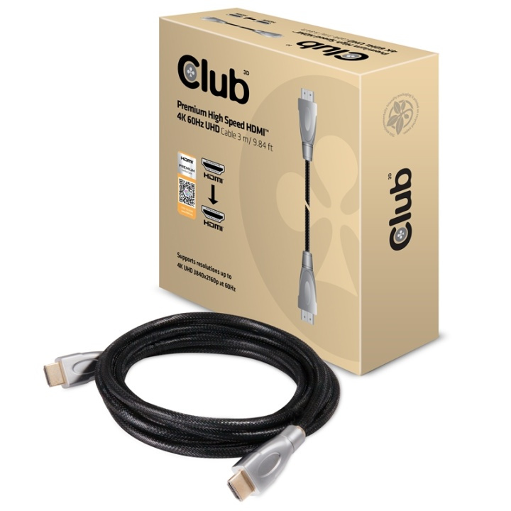 CLUB3D HDMI 2.0 Cable 3Meter UHD 4K/60Hz 18Gbps Certified Premium High Speed i gruppen HEMELEKTRONIK / Kablar & Adaptrar / HDMI / Kablar hos TP E-commerce Nordic AB (A14797)