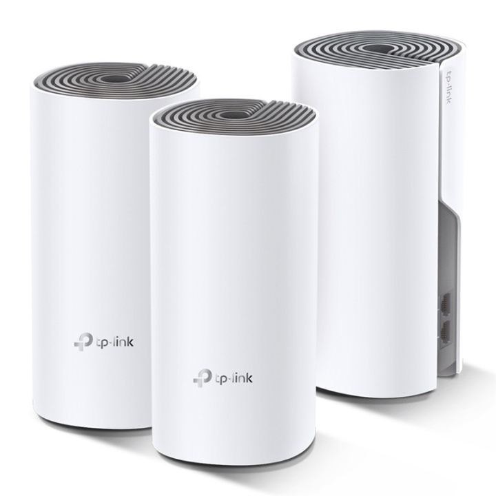 TP-LINK Deco E4 (3-pack) Dual-band (2,4 GHz / 5 GHz) Wi-Fi 5 (802.11ac) Vit, Grå i gruppen DATORER & KRINGUTRUSTNING / Nätverk / Routrar hos TP E-commerce Nordic AB (A15030)