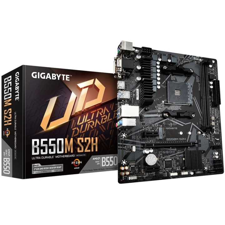 Gigabyte B550M S2H AMD B550 Uttag AM4 micro ATX i gruppen DATORER & KRINGUTRUSTNING / Datorkomponenter / Moderkort hos TP E-commerce Nordic AB (A15160)