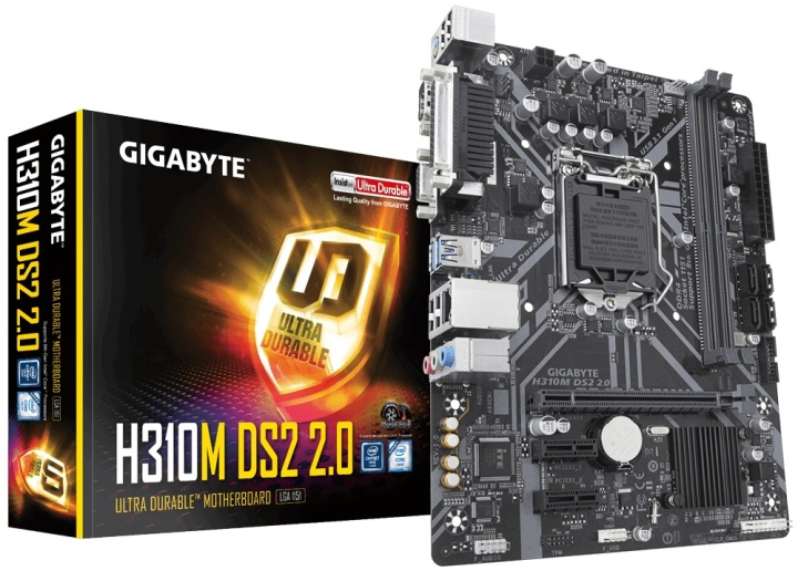 Gigabyte H310M DS2 2.0 moderkort Intel® H310 LGA 1151 (uttag H4) micro ATX i gruppen DATORER & KRINGUTRUSTNING / Datorkomponenter / Moderkort hos TP E-commerce Nordic AB (A15163)