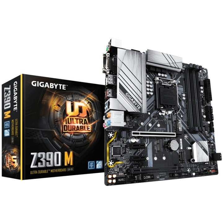 Gigabyte Z390 M moderkort Intel Z390 LGA 1151 (uttag H4) micro ATX i gruppen DATORER & KRINGUTRUSTNING / Datorkomponenter / Moderkort hos TP E-commerce Nordic AB (A15166)